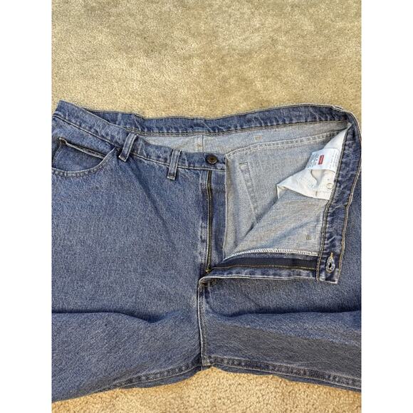 Wrangler Mens Jeans 44X32 Blue Straight Leg Regular Fit B437 - Picture 3 of 12